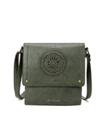 Miss Serenade - XB-2381 Imogen Vegan Flap Sidebag - Olive