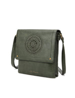 Miss Serenade - XB-2381 Imogen Vegan Flap Sidebag - Olive