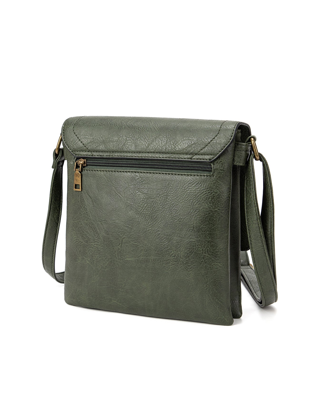 Miss Serenade - XB-2381 Imogen Vegan Flap Sidebag - Olive