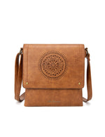 Miss Serenade - XB-2381 Imogen Vegan Flap Sidebag - Tan