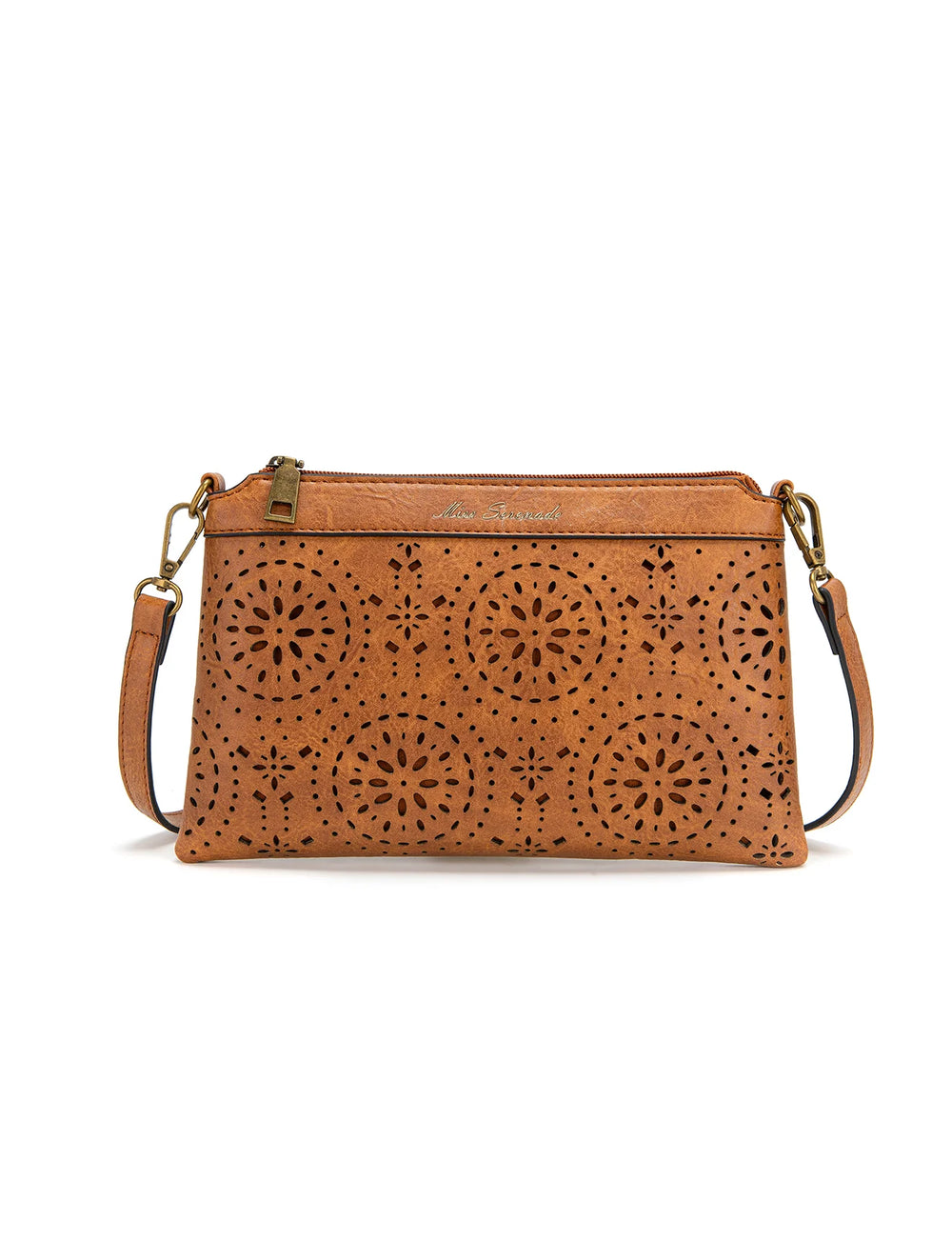 Miss Serenade - XB-2382 Arwen Sm Vegan Crossbody - Tan