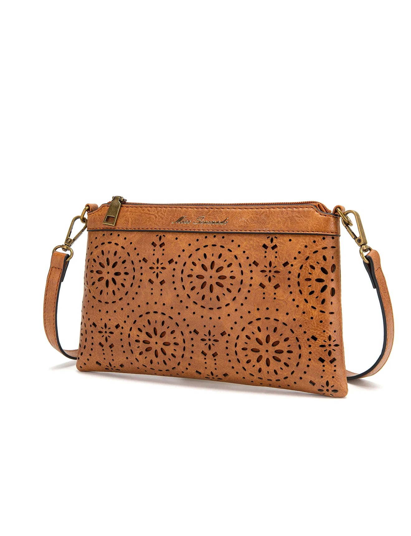 Miss Serenade - XB-2382 Arwen Sm Vegan Crossbody - Tan