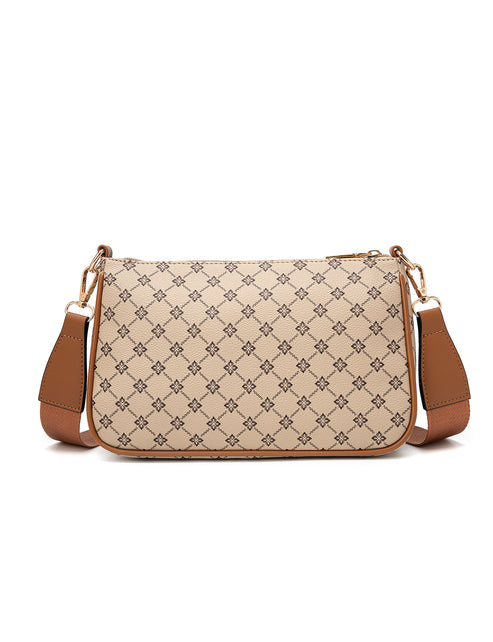 Miss Serenade - XB-2388 Milano x-body Vegan Fashion bag - Beige