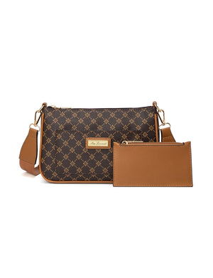 Miss Serenade - XB-2388 Milano x-body Vegan Fashion bag - Tan
