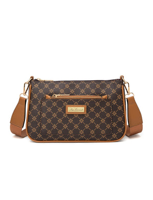 Miss Serenade - XB-2388 Milano x-body Vegan Fashion bag - Tan