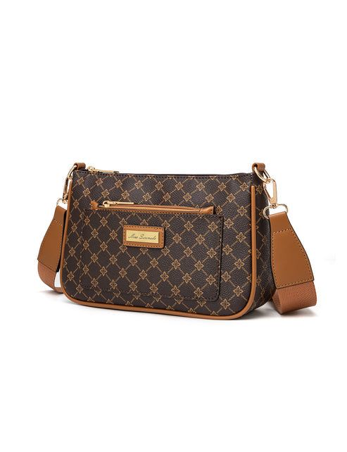 Miss Serenade - XB-2388 Milano x-body Vegan Fashion bag - Tan