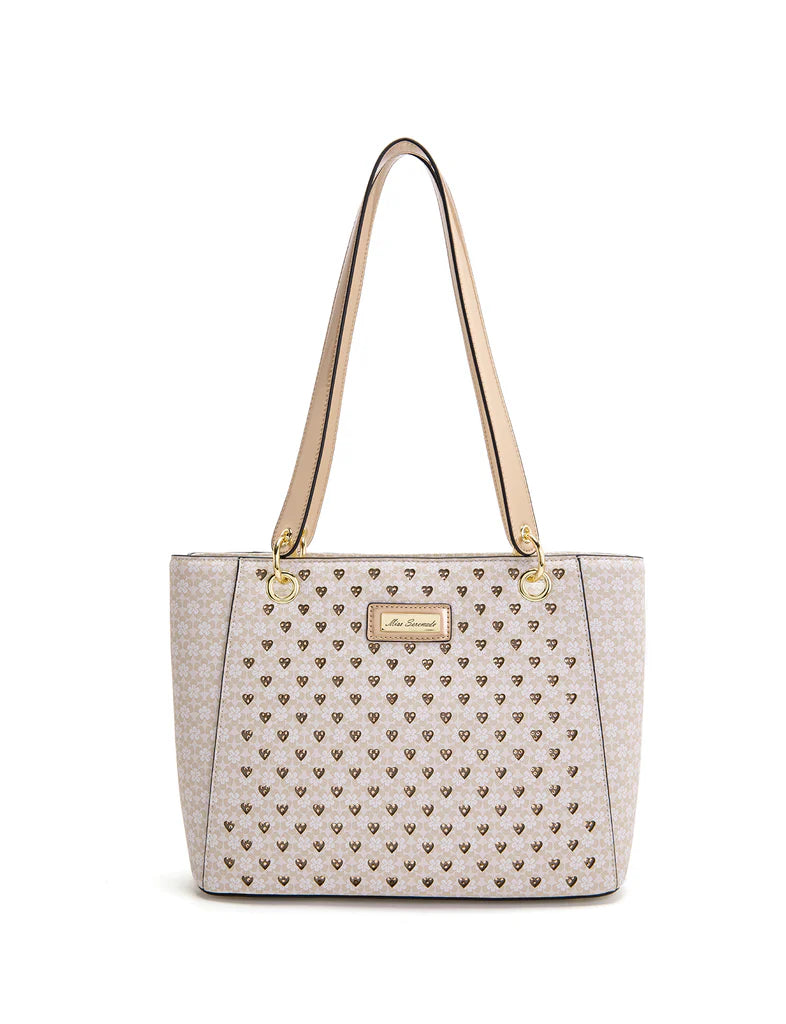 Miss Serenade - XB-2975- Dillon Vegan Tote Bag - Beige