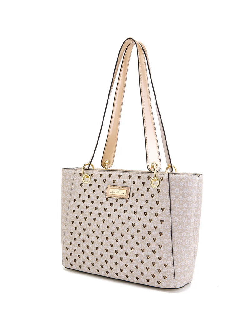 Miss Serenade - XB-2975- Dillon Vegan Tote Bag - Beige - 0