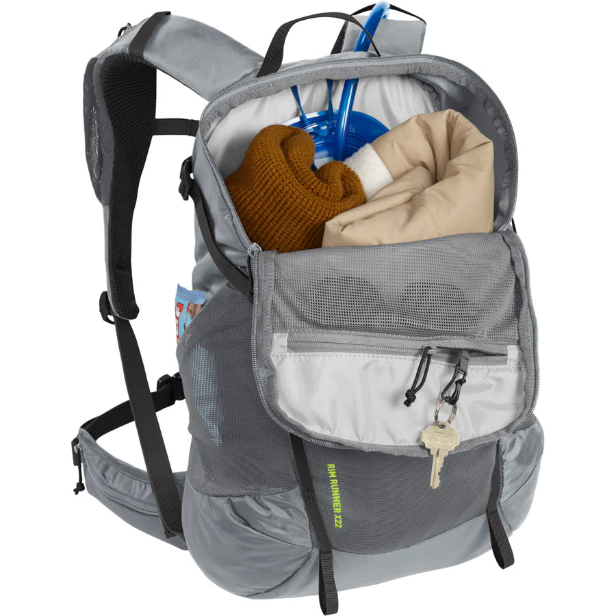 CamelBak - Rim Runner X22 2L Hydration Backpack 20L Pack - Grey Flannel/ Lime Punch