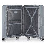 American Tourister - Lockation Set 3 (L-M-S) Fully Framed  Suitcases- Silver