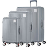 American Tourister - Lockation Set 3 (L-M-S) Fully Framed  Suitcases- Silver