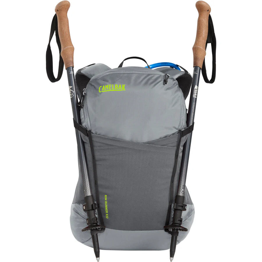 CamelBak - Rim Runner X22 2L Hydration Backpack 20L Pack - Grey Flannel/ Lime Punch