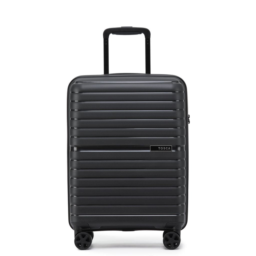 Tosca - TRON TCA812 21in Boxed Carry on Spinner suitcase - Black