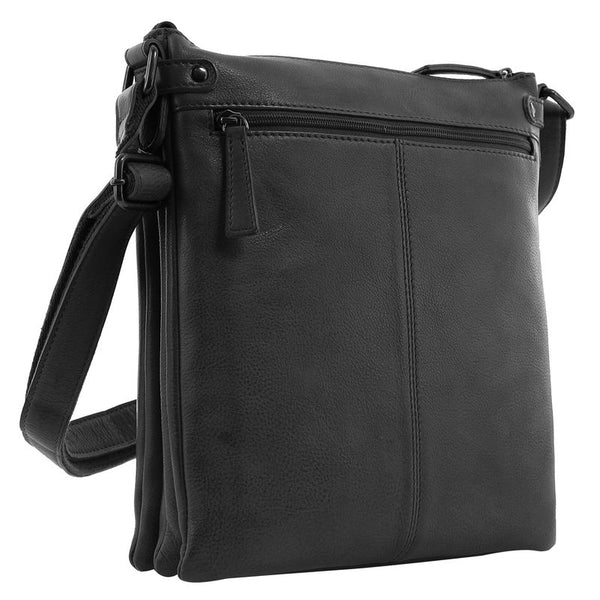 Milleni - NL4158 Leather Crossbody Bag - Black