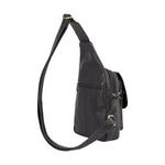 Franco Bonini - 23-0010 Leather sling backpack - Black