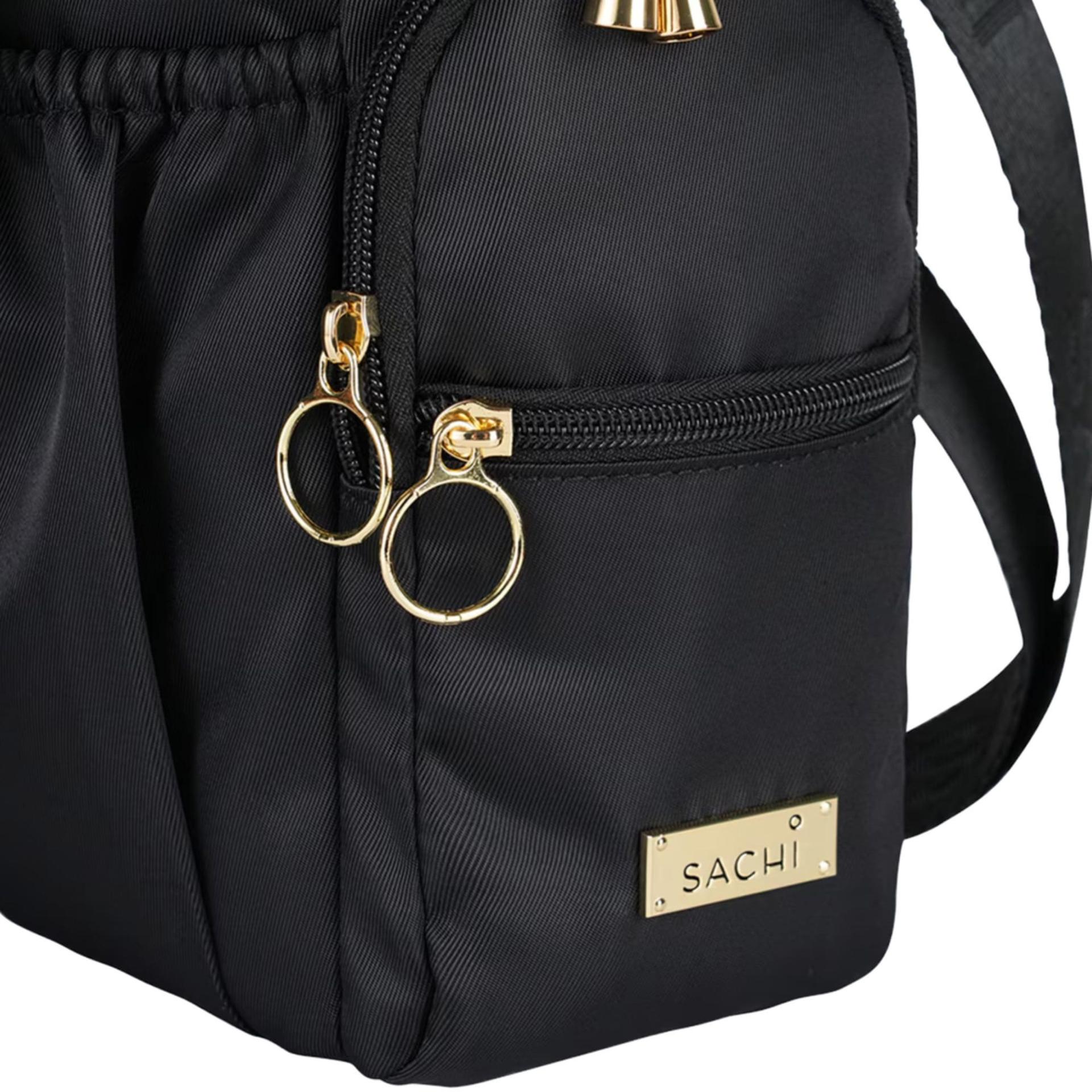Sachi - 8830 Crossbody Insulated Bottle Bag - Black