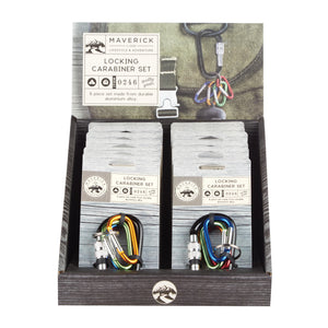 Maverick - Locking 5 x Carabiner Set - Assorted