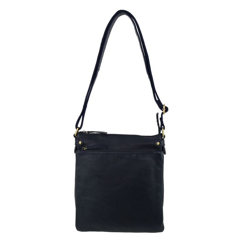 Milleni - NL4158 Leather Crossbody Bag - Navy