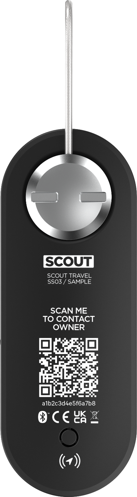 KNOG - Scout Travel Smart Luggage Tag with Tracker - Black