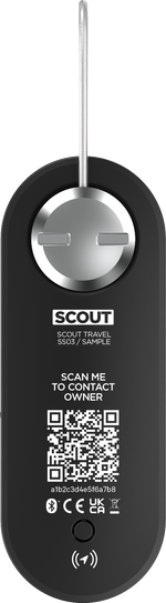 KNOG - Scout Travel Smart Luggage Tag with Tracker - Black