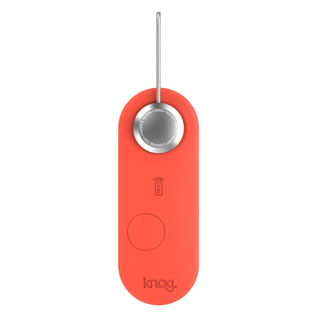 KNOG - Scout Travel Smart Luggage Tag with Tracker - Red