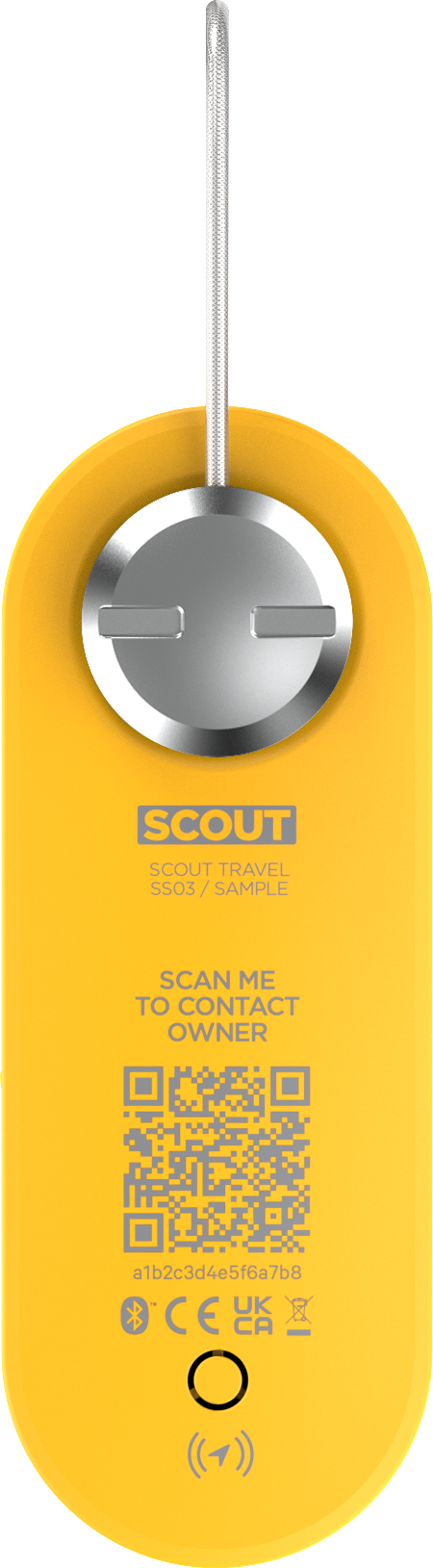 KNOG - Scout Travel Smart Luggage Tag with Tracker - Yellow