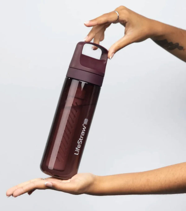 LifeStraw - GO 2.0 650ml Water Filter Bottle - Merlot Me Away