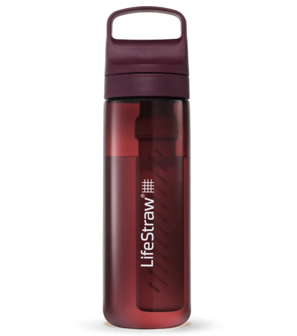 LifeStraw - GO 2.0 650ml Water Filter Bottle - Merlot Me Away