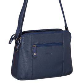 Milleni NL10768 Navy Leather Cross-Body