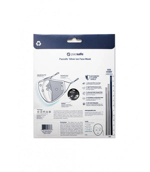 Pacsafe - Silver Ion Face Mask - Silver Grey - Large
