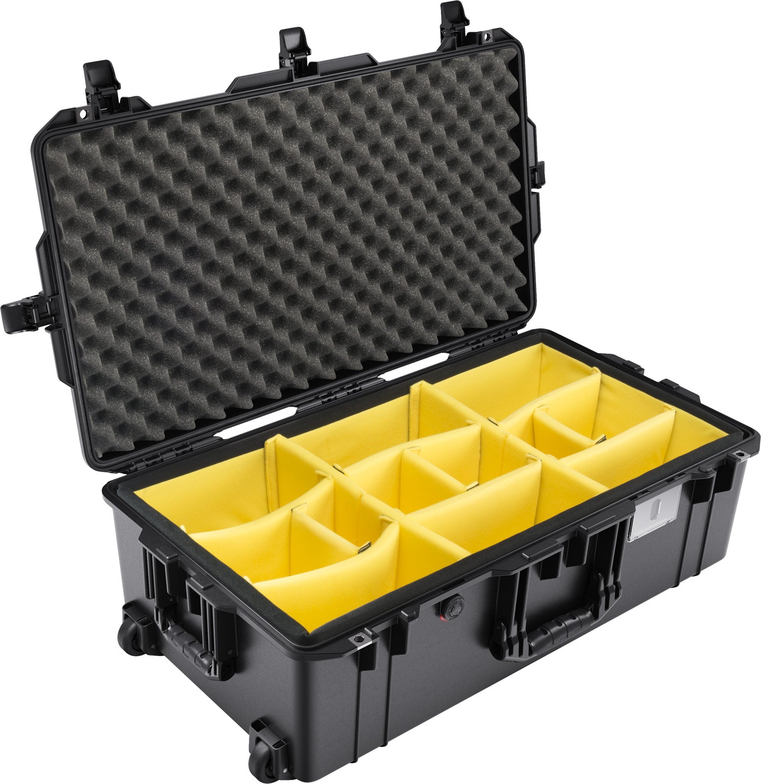 Pelican - 1615AIR,WL/WFoam,PB 2 wheel case Large - BLACK