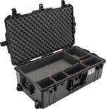 Pelican - 1615AIR,WL/WFoam,PB 2 wheel case Large - BLACK