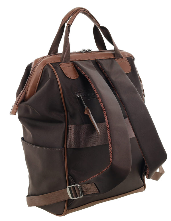 Pierre Cardin - PC4107 Nylon Backpack - Chocolate
