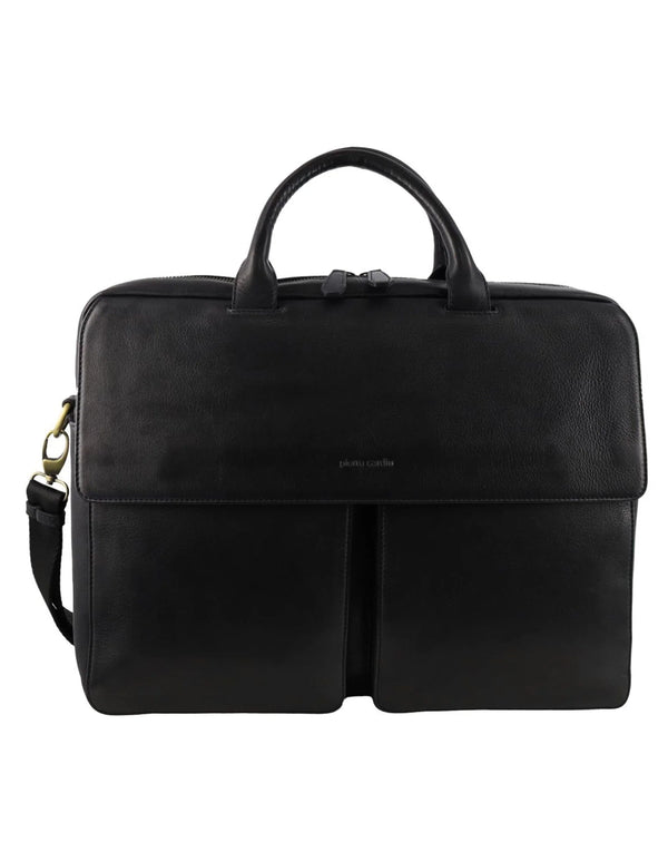 Pierre Cardin - PC3963 Men's Leather Bag - Black