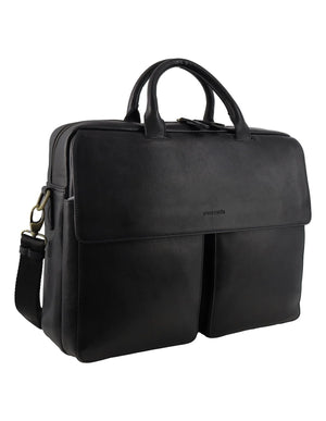Pierre Cardin - PC3963 Men's Leather Bag - Black