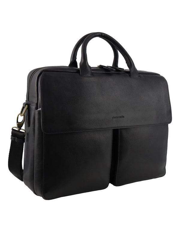 Pierre Cardin - PC3963 Men's Leather Bag - Black