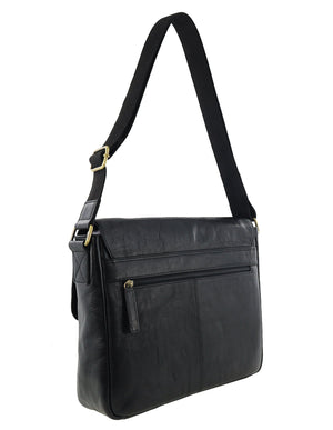 Pierre Cardin - PC4094 Leather Men's Satchel - Black