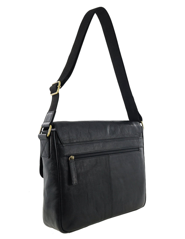 Pierre Cardin - PC4094 Leather Men's Satchel - Black