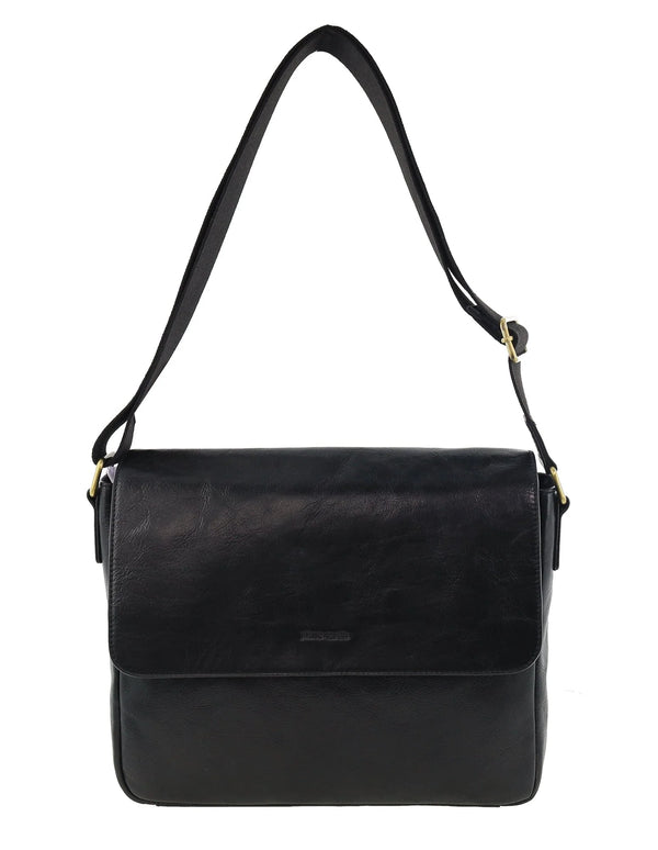 Pierre Cardin - PC4094 Leather Men's Satchel - Black