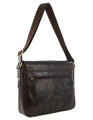 Pierre Cardin - PC4094 Leather Men's Satchel - Chocolate