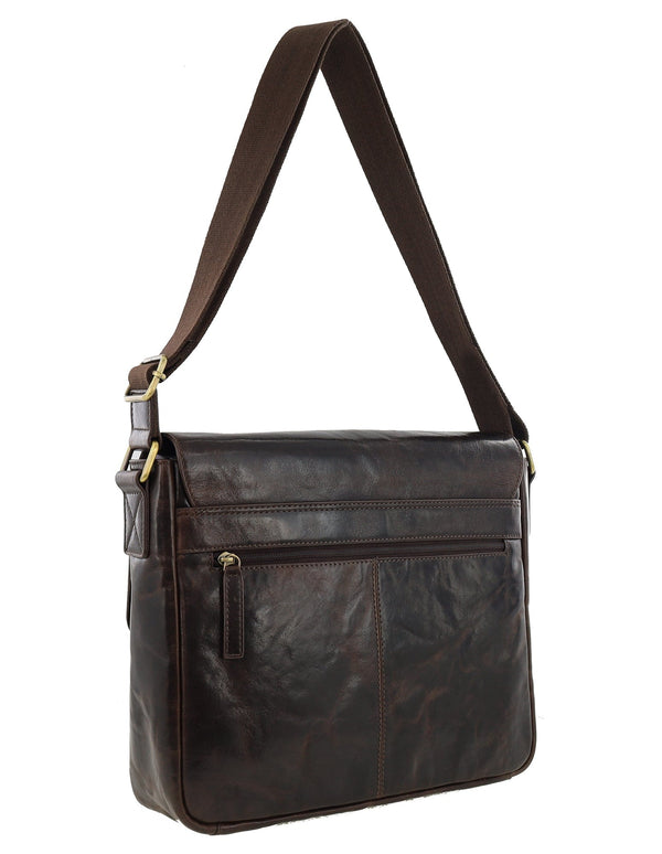 Pierre Cardin - PC4094 Leather Men's Satchel - Chocolate
