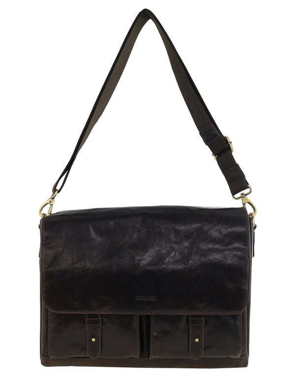 Pierre Cardin - PC4092 Leather Briefcase - Chocolate