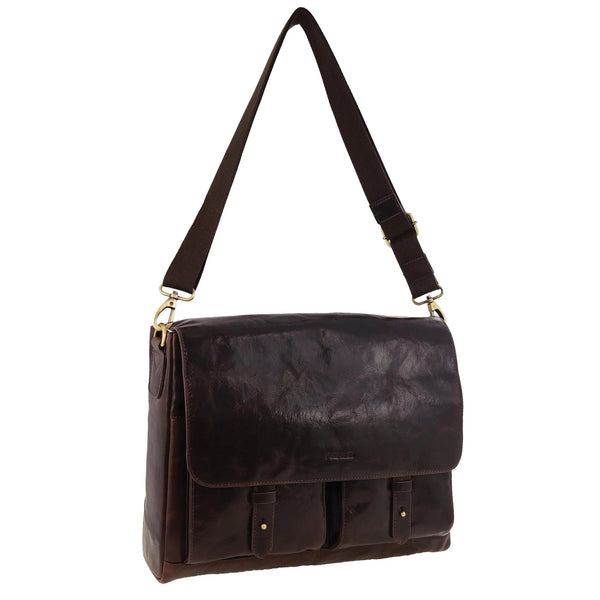 Pierre Cardin - PC4092 Leather Briefcase - Chocolate