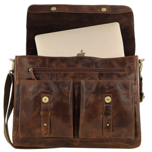Pierre Cardin - PC4092 Leather Briefcase - Cognac