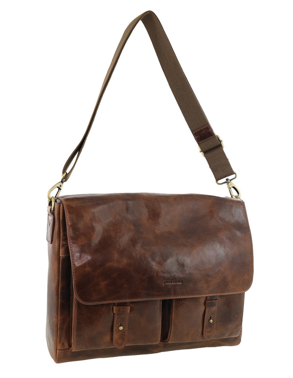 Pierre Cardin - PC4092 Leather Briefcase - Cognac