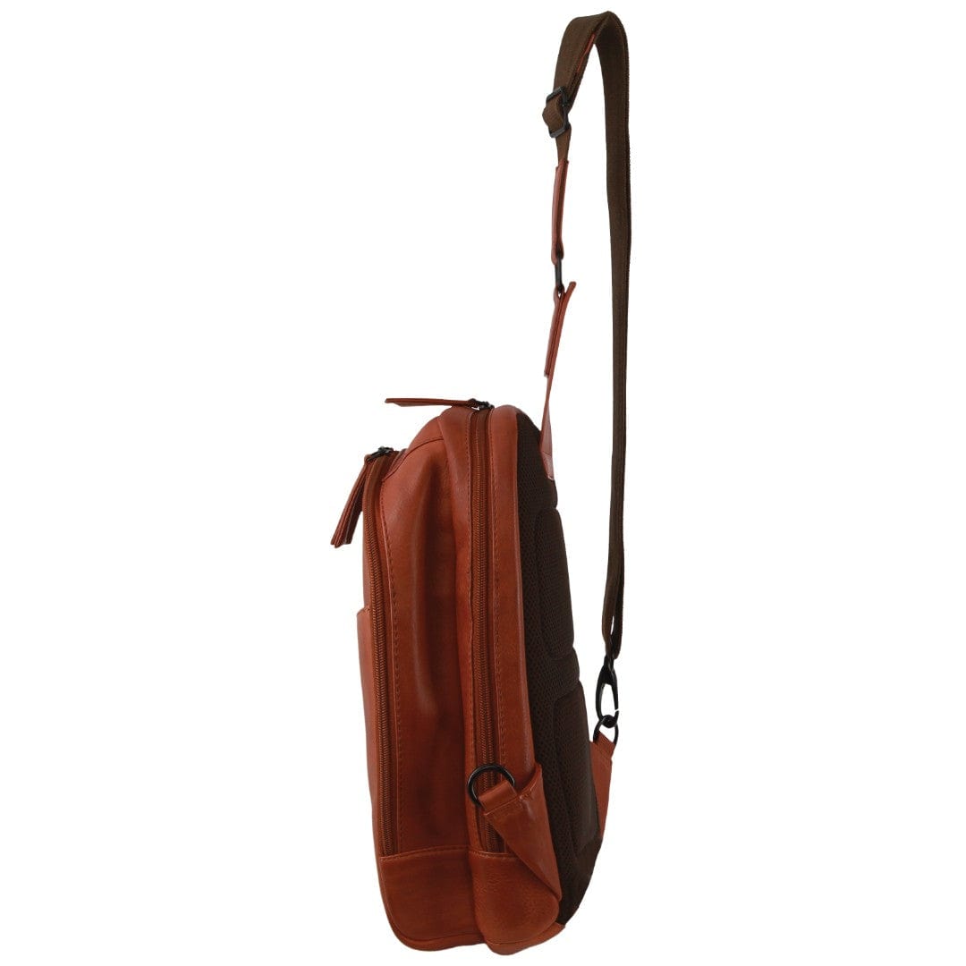 Pierre Cardin- PC3882 Large Leather Sling - Cognac