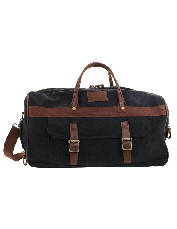 Pierre Cardin - PC4079 Canvas Overnight Bag - Black