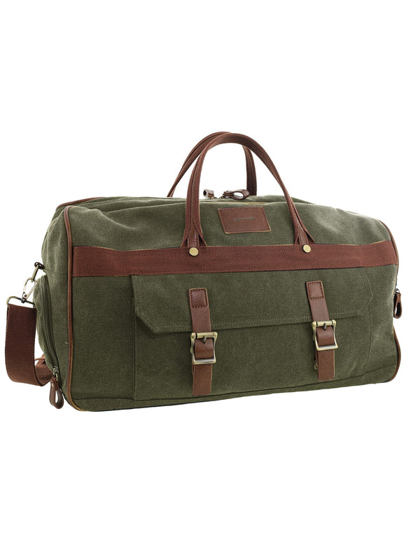 Pierre Cardin - PC4079 Canvas Overnight Bag - Brown