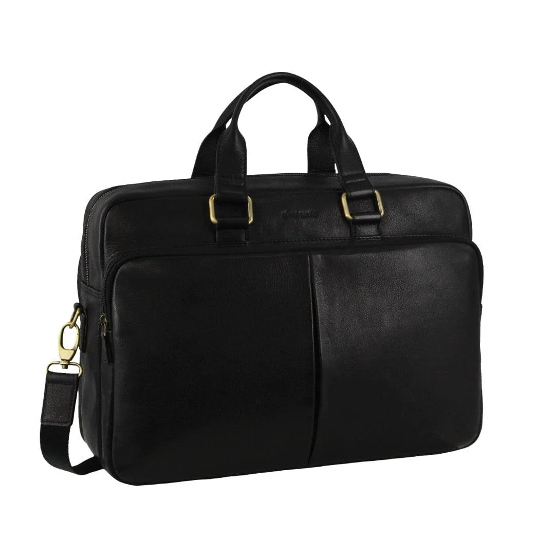 Pierre Cardin - PC3811 Leather Briefcase - Black