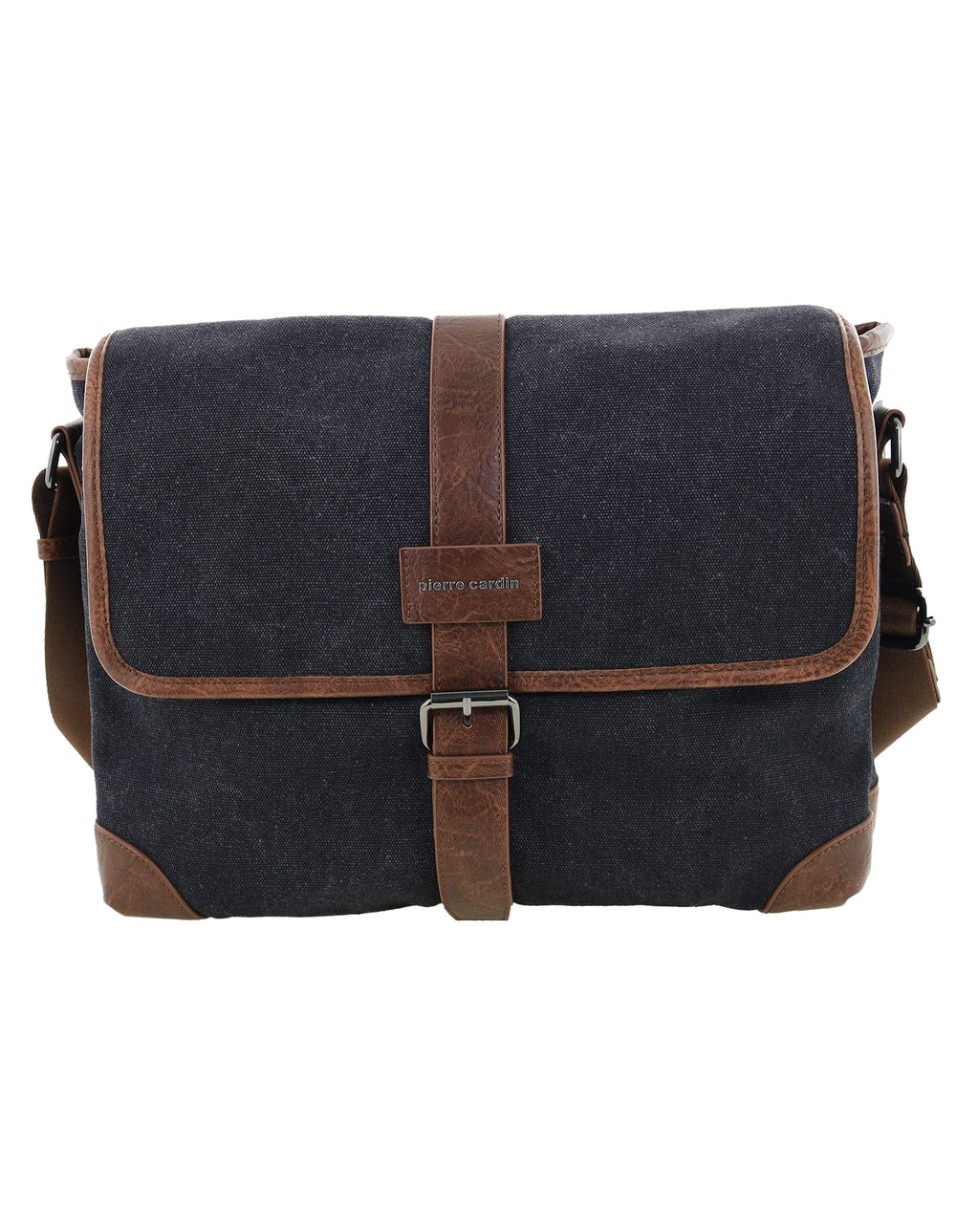 Pierre Cardin - PC4097 Canvas Satchel - Black